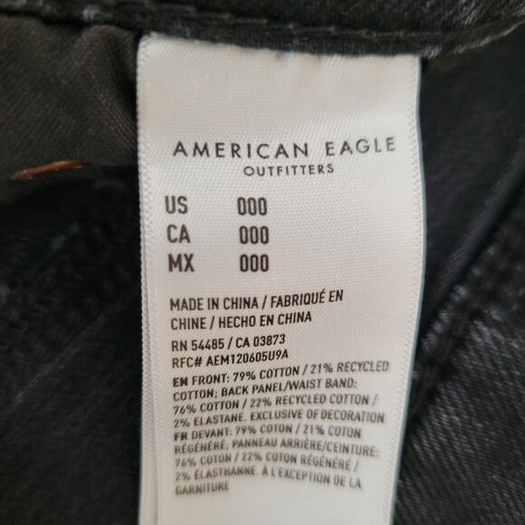 NTW American Eagle 6" Strigid Super High-Waisted Relaxed Denim Short - Size 000 - Picture 3 of 5